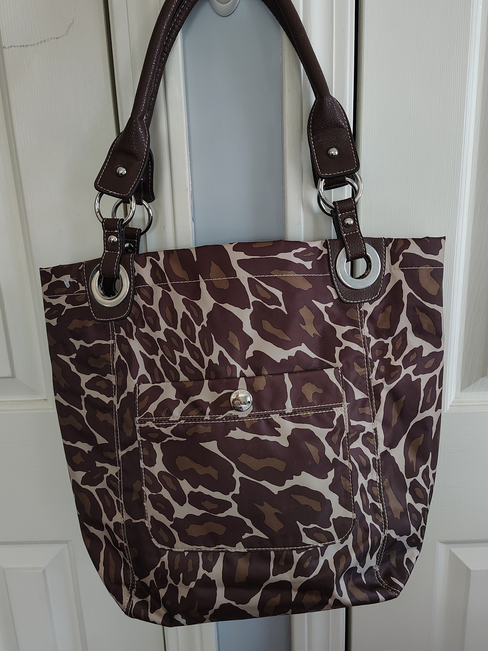 Nine West Leopard Print Tote Bag in Brown